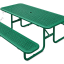 Table de jardin en acier.