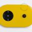 yellow flush mount outlet & switch – black pushbutton