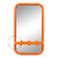Retro mirror with three hooks.
