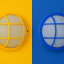 Blue bulkhead outdoor light.