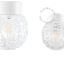 White porcelain lamp with glass lampshade.