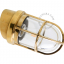 marine-inspired brass wall light with transparent glass