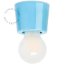 Blaue Porzellanlampe.
