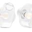 White porcelain wall light with glass lampshade.