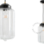 Zwarte hanglamp met textielsnoer.