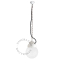 White porcelain pendant light with glass globe.