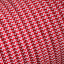 White and red zigzag fabric cable.
