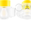 Yellow porcelain lamp.