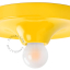 Rund gul lampe.