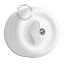 Surface mount white bakelite rotary switch.
