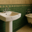 Ceramic washbasin.