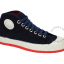 Retro navy blue corduroy sneakers