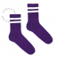 purple unisex socks in organic cotton