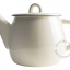 ivory white enamel teapot