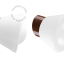 Brown porcelain wall light with glass lampshade.