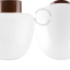 Lampe ronde en porcelaine marron.