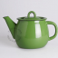 Green enamel teapot