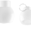 White porcelain lamp with glass lampshade.