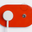red flush mount outlet & two-way or simple switch – nickel-plated toggle