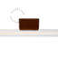 Lampe Linestra S14d en porcelaine marron.