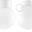 Lampe en porcelaine blanche avec abat-jour en verre.