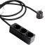 3-outlet bakelite power strip with textile cable.