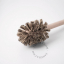Toilet brush with beech wood handle and sisal fibre head