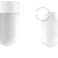 White porcelain lamp with glass lampshade.