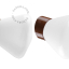 Brown porcelain wall light with glass lampshade.