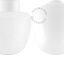 Lampe en porcelaine blanche avec abat-jour en verre.