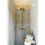 white porcelain light with glass globe for bathroom or outdoor use