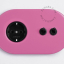 pink flush mount outlet & two-way or simple switch – double black toggle
