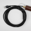 Brown plug-in pendant light with switch and plug.