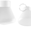 White porcelain lamp with glass lampshade.