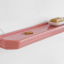 Washbasin shelf in pink porcelain.