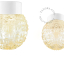 White porcelain lamp with glass lampshade.