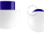Blauwe, porseleinen lamp.