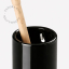 Porte-brosse de toilette en porcelaine noire.