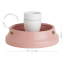 Lampe Art Deco en porcelaine rose.