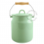 Small compost bin in mint green enamel
