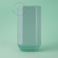 Green porcelain toilet brush holder.