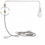 white porcelain wall light with swing arm and plug