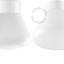 Lampe en porcelaine blanche avec abat-jour en verre.