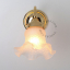 Tulip wall lamp with satin glass diffuser