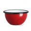 Red enamel bowl.