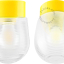 Yellow porcelain lamp.