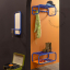 Retro coat rack with hat shelf.