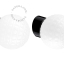 Black porcelain wall light with glass lampshade.
