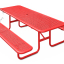 Table de jardin en acier.