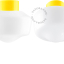 Yellow porcelain lamp.
